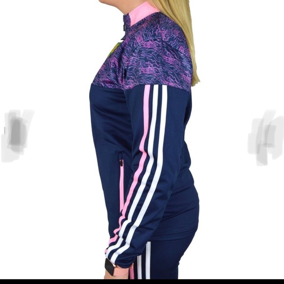 O'NEILLS Girls Donegal GAA Nevis 26 3 Stripe Full Zip Navy & Pink Jacket NEW - Picture 13 of 15